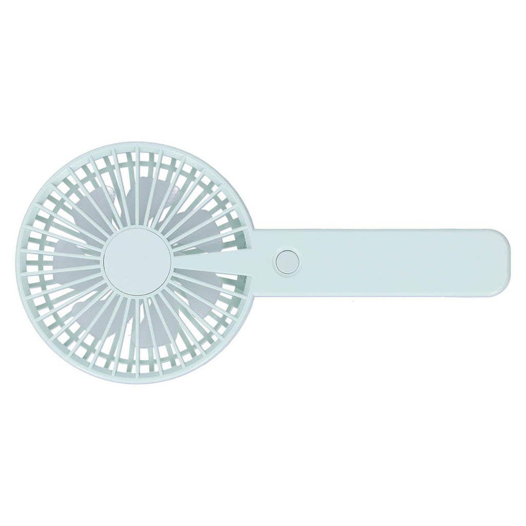 Green Parallel Wind Fan Mini USB Charging Mute Outdoor Handheld Fan with Base for Outdoor