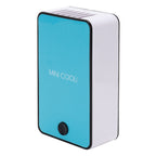 Bladeless Fan Portable Grafted Eyelash Blower Dryer Mini Air Conditioner USB Charging Blue