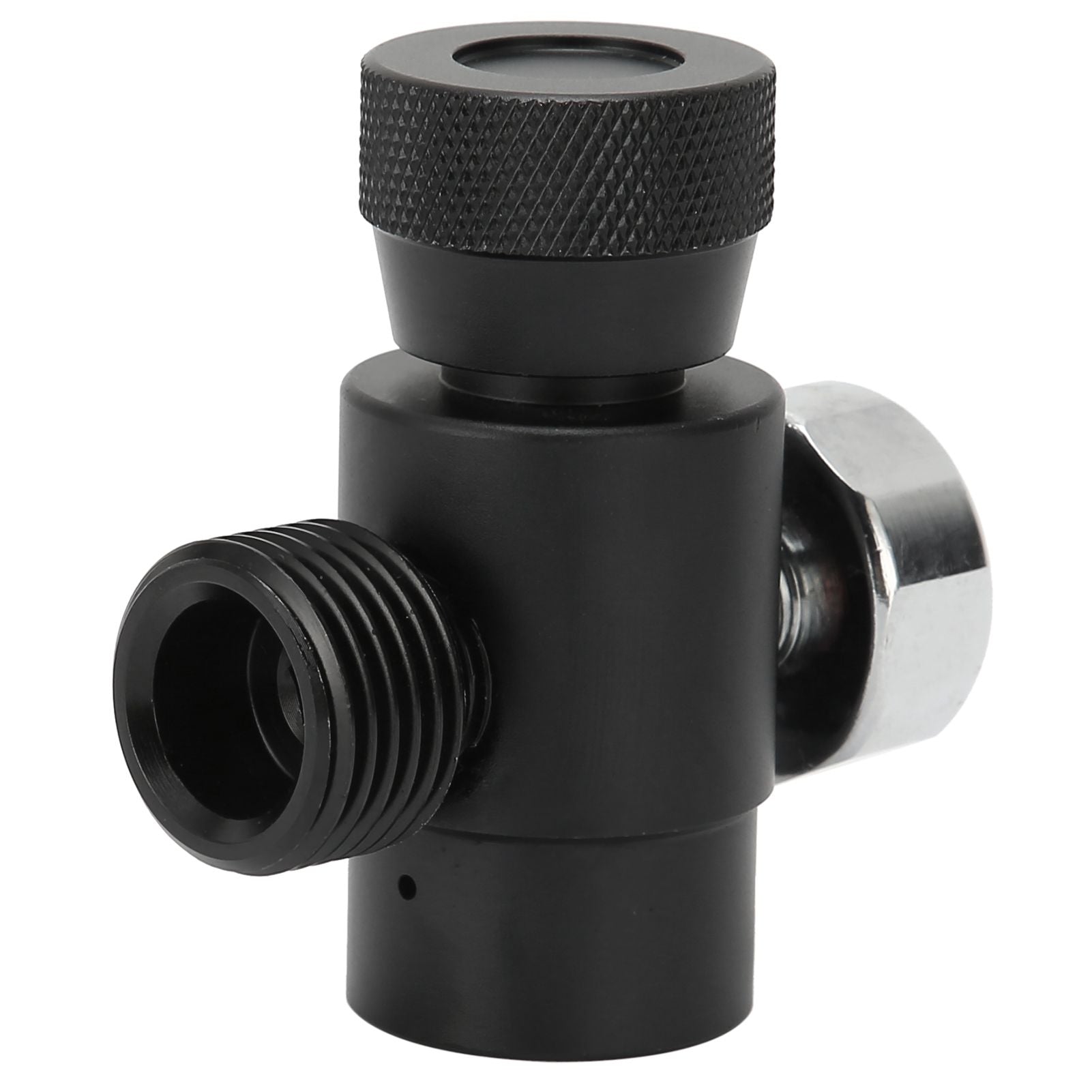 CO2 Cylinder Refill Adapter Connector CGA320 // TR21-4 ASA 3000psi Pressure Gauge Black