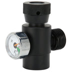 CO2 Cylinder Refill Adapter Connector CGA320 // TR21-4 ASA 3000psi Pressure Gauge Black