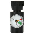 CO2 Cylinder Refill Adapter Connector CGA320 // TR21-4 ASA 3000psi Pressure Gauge Black