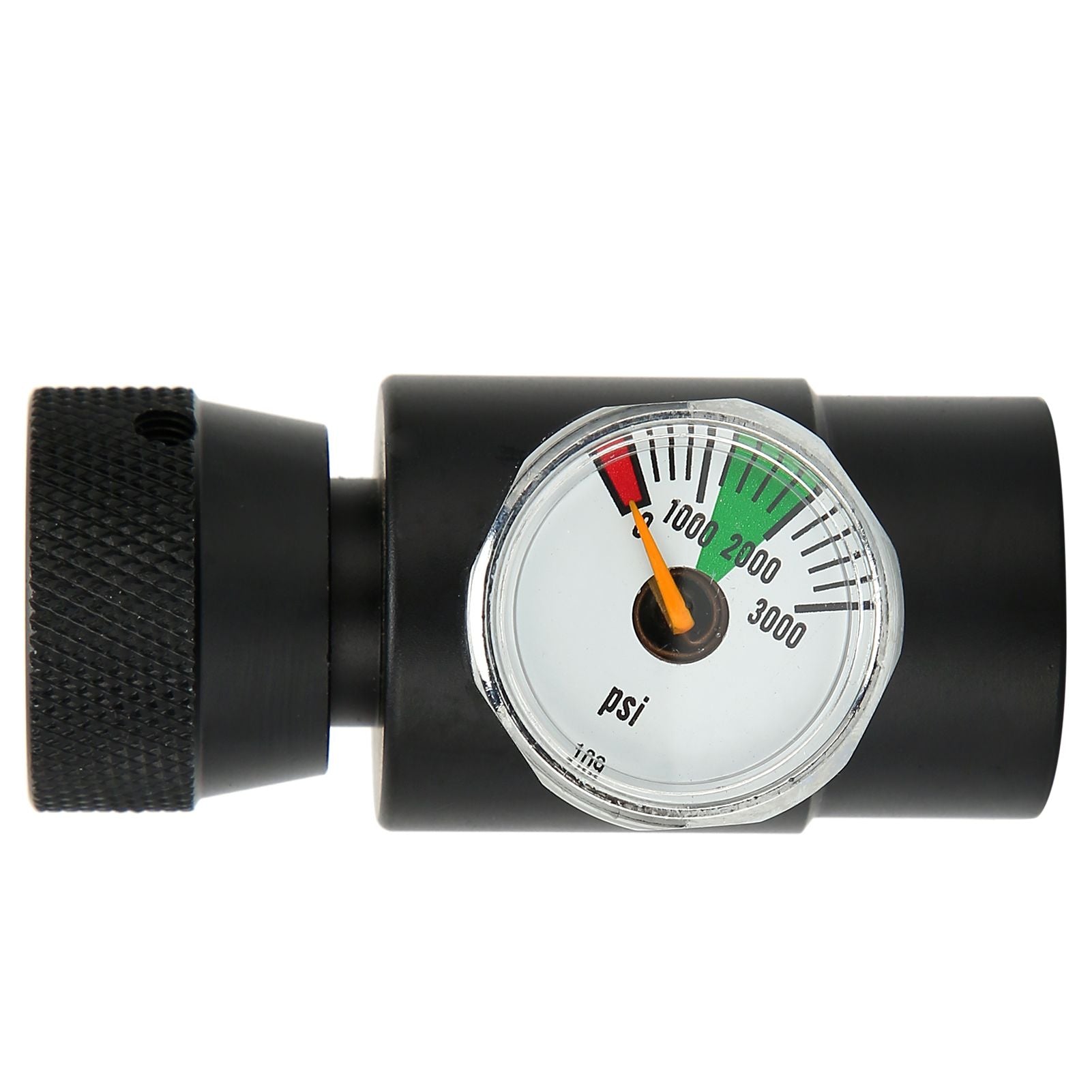 CO2 Cylinder Refill Adapter Connector CGA320 // TR21-4 ASA 3000psi Pressure Gauge Black