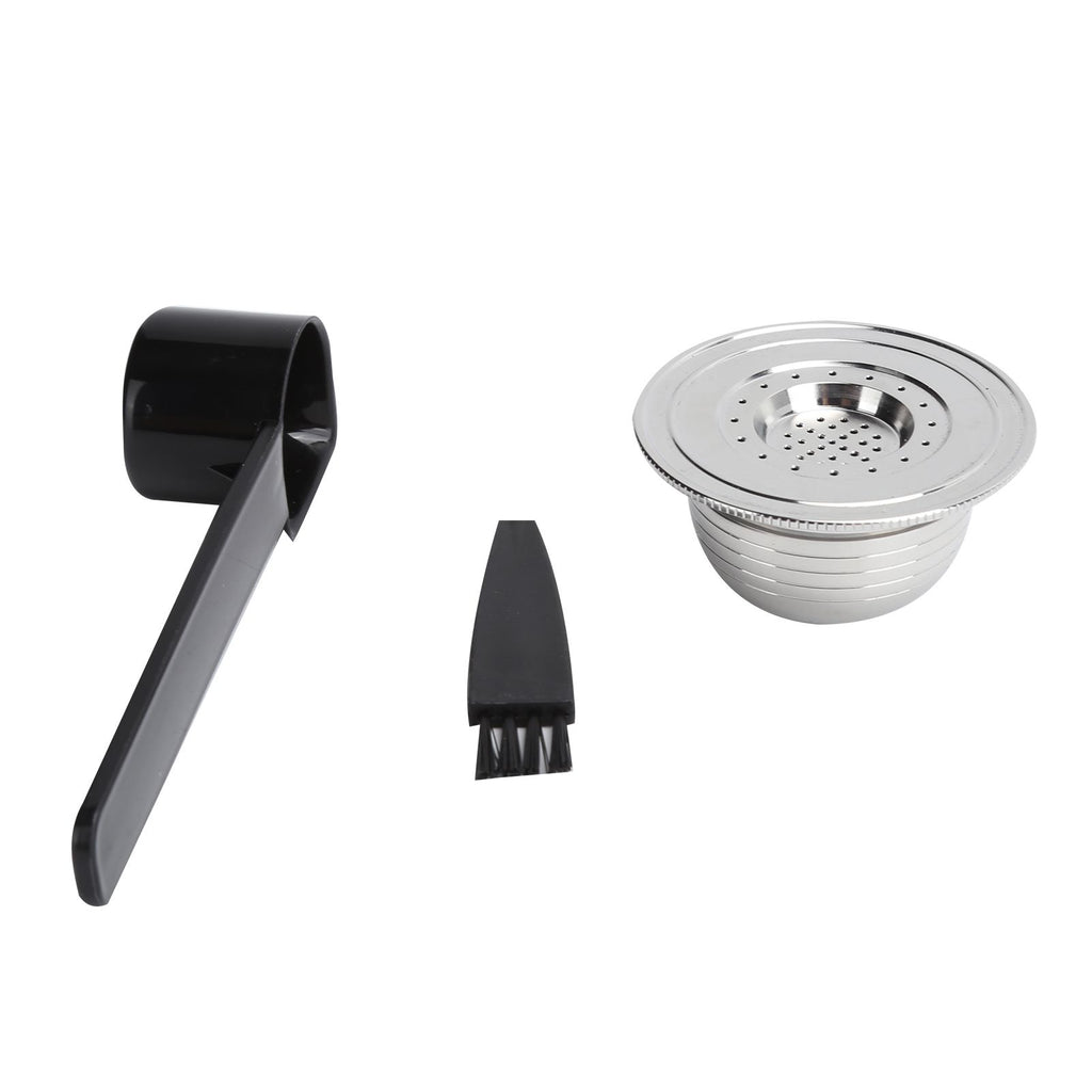 Coffee Capsule Kit with Spoon Brush Gaskets Reusable Coffee Filter Cup Fit for BIALETTI