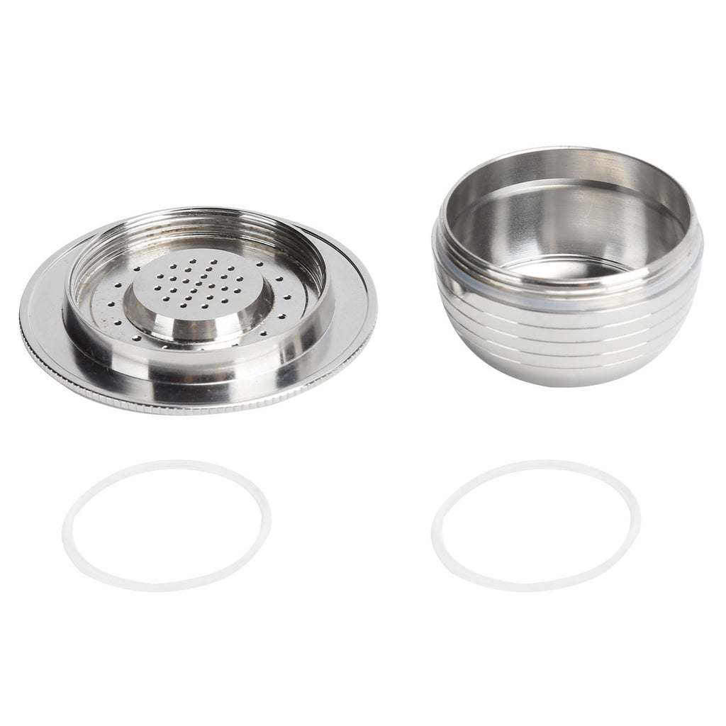 Coffee Capsule Kit with Spoon Brush Gaskets Reusable Coffee Filter Cup Fit for BIALETTI