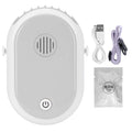 Electric Desktop Fan with 3 Speeds Portable Neck Hanging Aromatherapy Fan USB Charging(White )