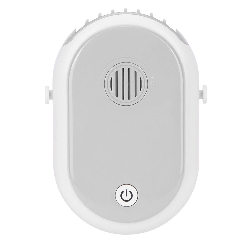 Electric Desktop Fan with 3 Speeds Portable Neck Hanging Aromatherapy Fan USB Charging(White )