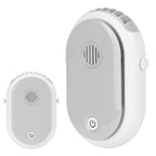 Electric Desktop Fan with 3 Speeds Portable Neck Hanging Aromatherapy Fan USB Charging(White )