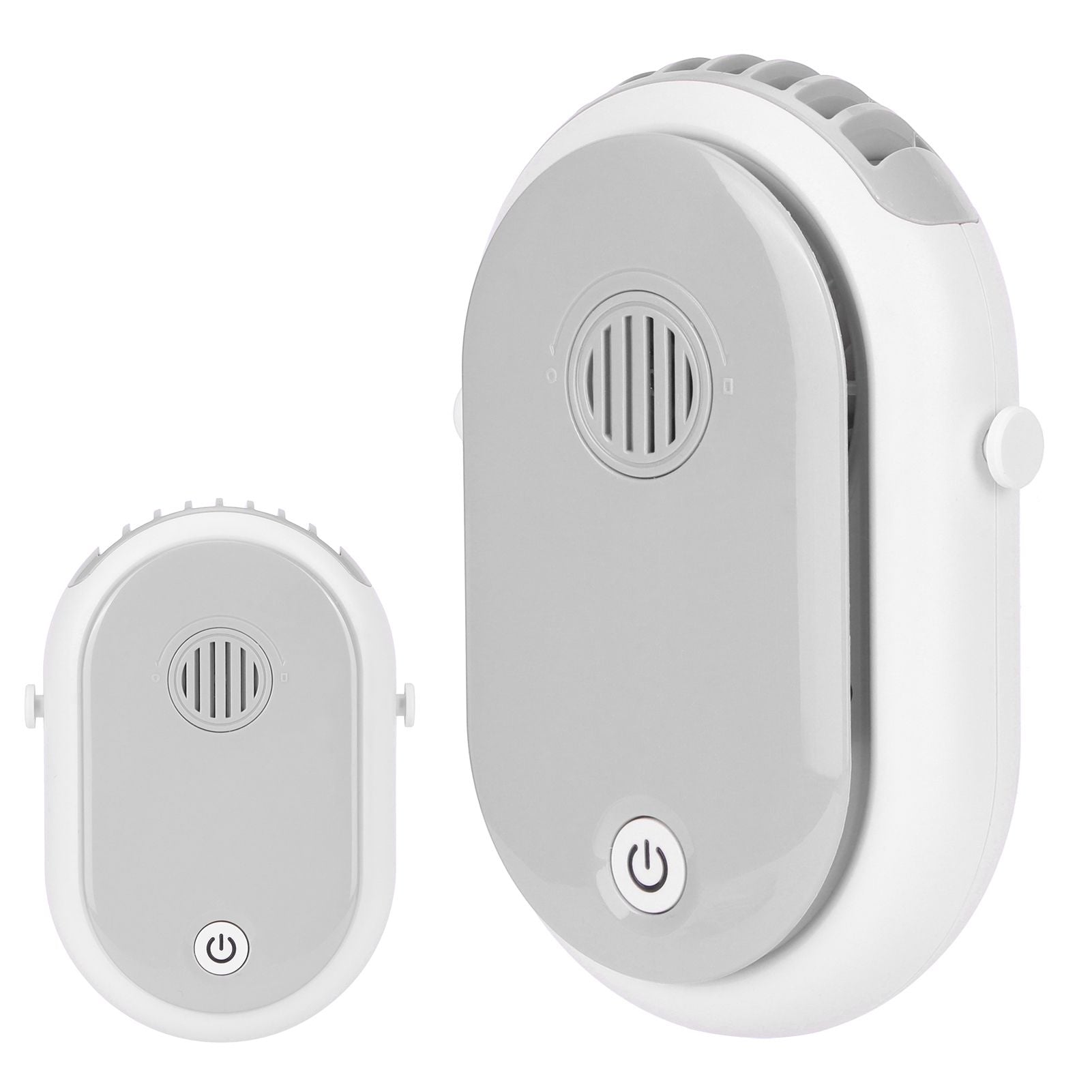 Electric Desktop Fan with 3 Speeds Portable Neck Hanging Aromatherapy Fan USB Charging(White )