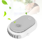 Electric Desktop Fan with 3 Speeds Portable Neck Hanging Aromatherapy Fan USB Charging(White )