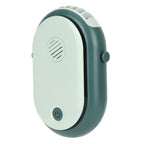 Electric Desktop Fan with 3 Speeds Portable Neck Hanging Aromatherapy Fan USB Charging(Green )