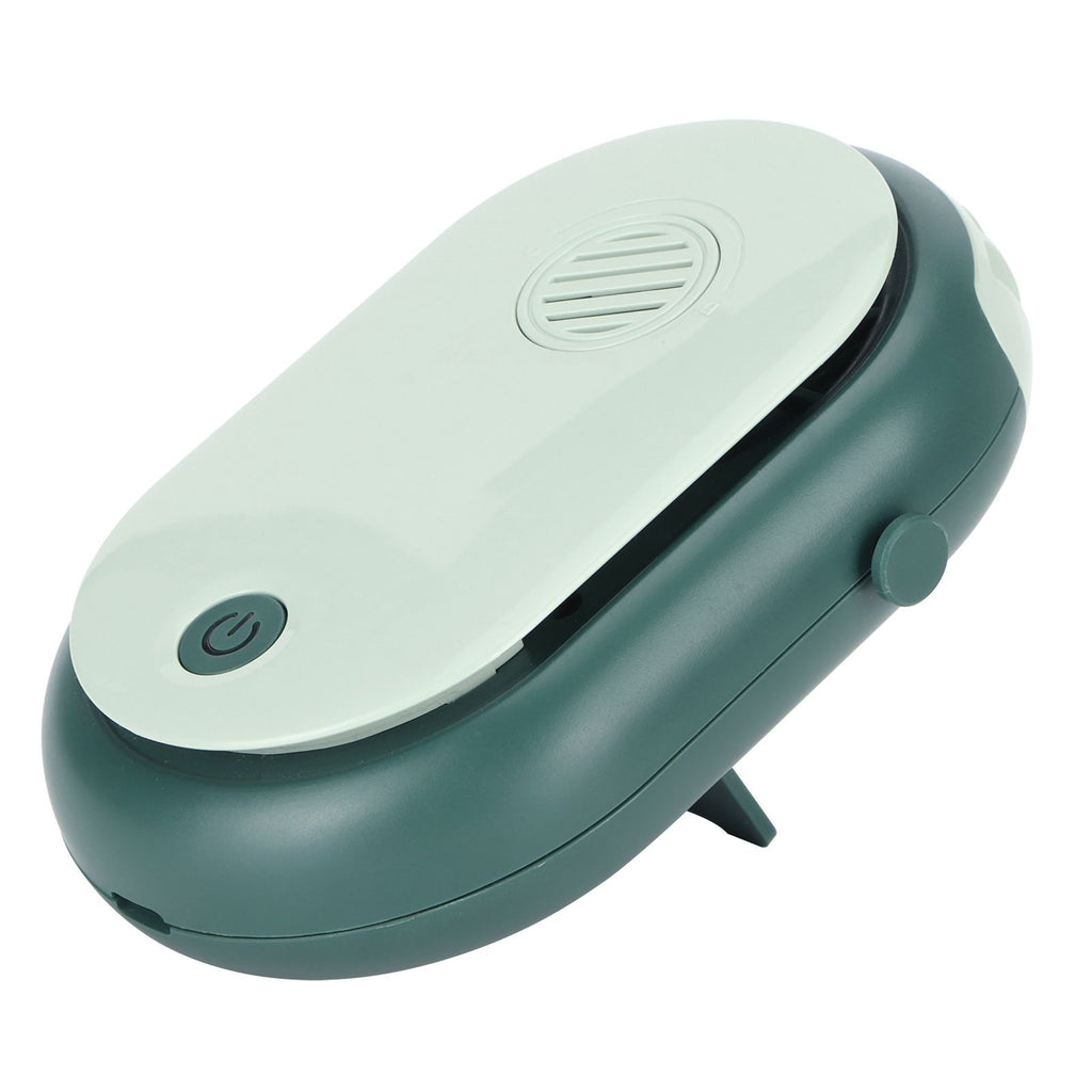 Electric Desktop Fan with 3 Speeds Portable Neck Hanging Aromatherapy Fan USB Charging(Green )