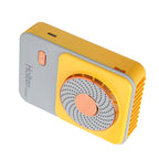 3‑Gear Adjustable Electric Fan Portable Handheld Hanging Neck Fan USB Charging for OutdoorsYellow