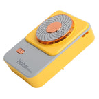 3‑Gear Adjustable Electric Fan Portable Handheld Hanging Neck Fan USB Charging for OutdoorsYellow