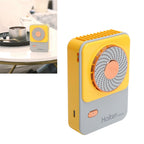 3‑Gear Adjustable Electric Fan Portable Handheld Hanging Neck Fan USB Charging for OutdoorsYellow