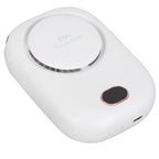 Mini Electric Fan Portable USB Charging Neck Hanging Bladeless Fan for Outdoor Sports TravelWhite