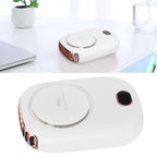 Mini Electric Fan Portable USB Charging Neck Hanging Bladeless Fan for Outdoor Sports TravelWhite