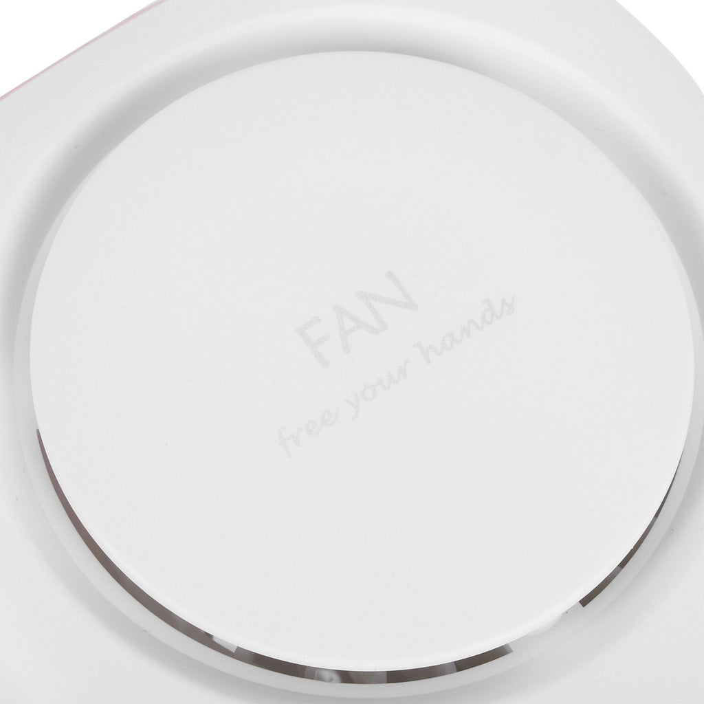Mini Electric Fan Portable USB Charging Neck Hanging Bladeless Fan for Outdoor Sports TravelWhite