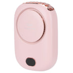 Mini Electric Fan Portable USB Charging Neck Hanging Bladeless Fan for Outdoor Sports TravelPink