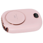 Mini Electric Fan Portable USB Charging Neck Hanging Bladeless Fan for Outdoor Sports TravelPink