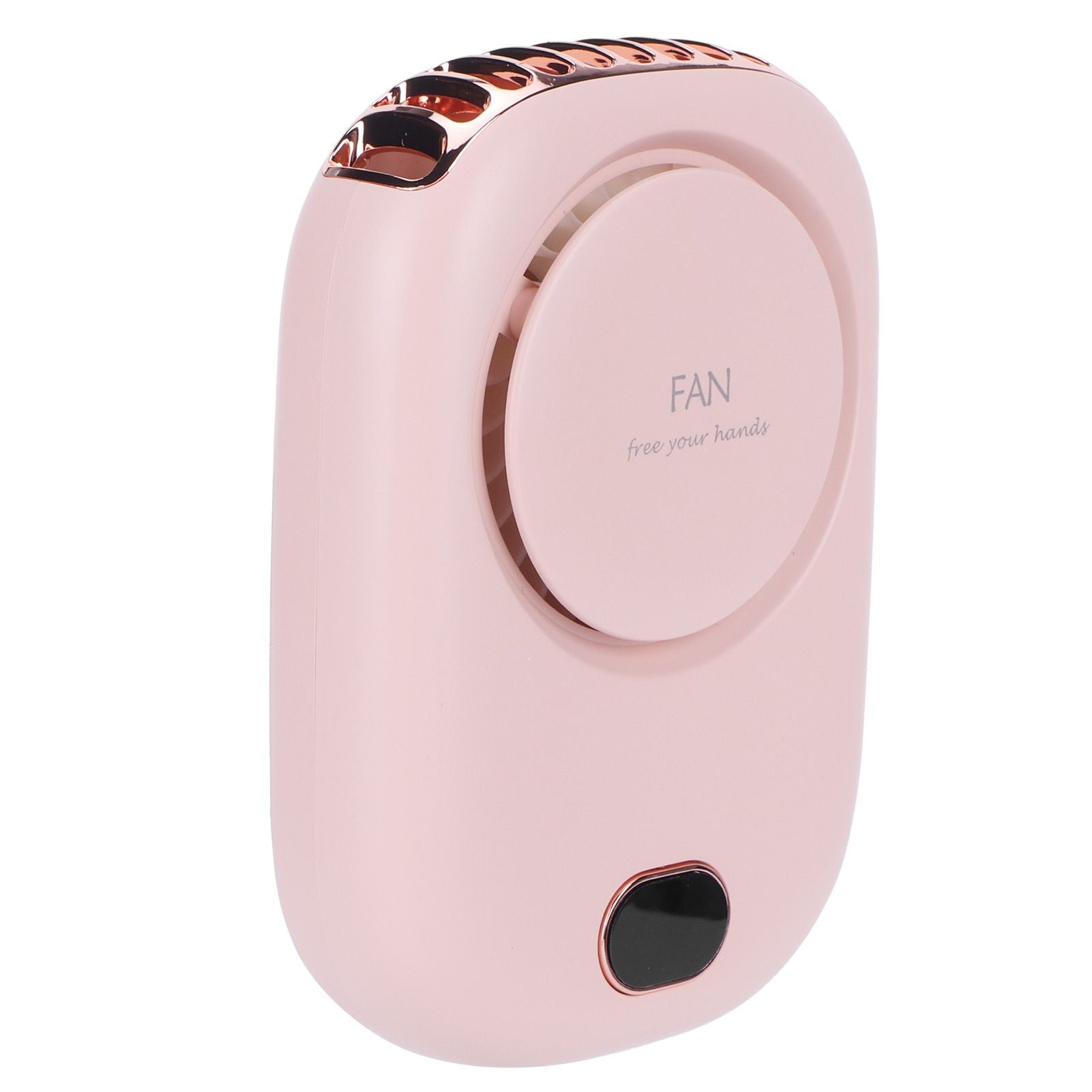 Mini Electric Fan Portable USB Charging Neck Hanging Bladeless Fan for Outdoor Sports TravelPink
