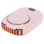 Mini Electric Fan Portable USB Charging Neck Hanging Bladeless Fan for Outdoor Sports TravelPink