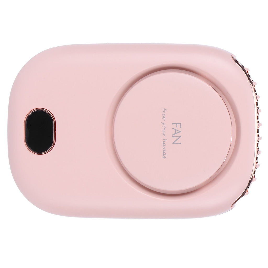 Mini Electric Fan Portable USB Charging Neck Hanging Bladeless Fan for Outdoor Sports TravelPink