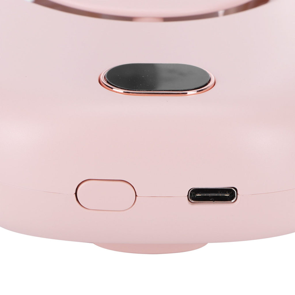 Mini Electric Fan Portable USB Charging Neck Hanging Bladeless Fan for Outdoor Sports TravelPink