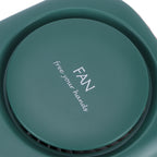 Mini Electric Fan Portable USB Charging Neck Hanging Bladeless Fan for Outdoor Sports TravelGreen