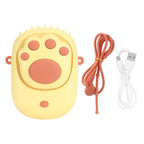 Yellow 3‑Gears Speed Wind Adjustable Electric Fan Cute USB Charging Fan for Bedroom