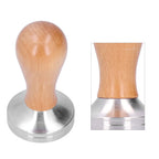 51mm Coffee Tamper Stainless Steel Coffee Powder Press Hammer with Wood Handle Tool