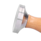 51mm Coffee Tamper Stainless Steel Coffee Powder Press Hammer with Wood Handle Tool