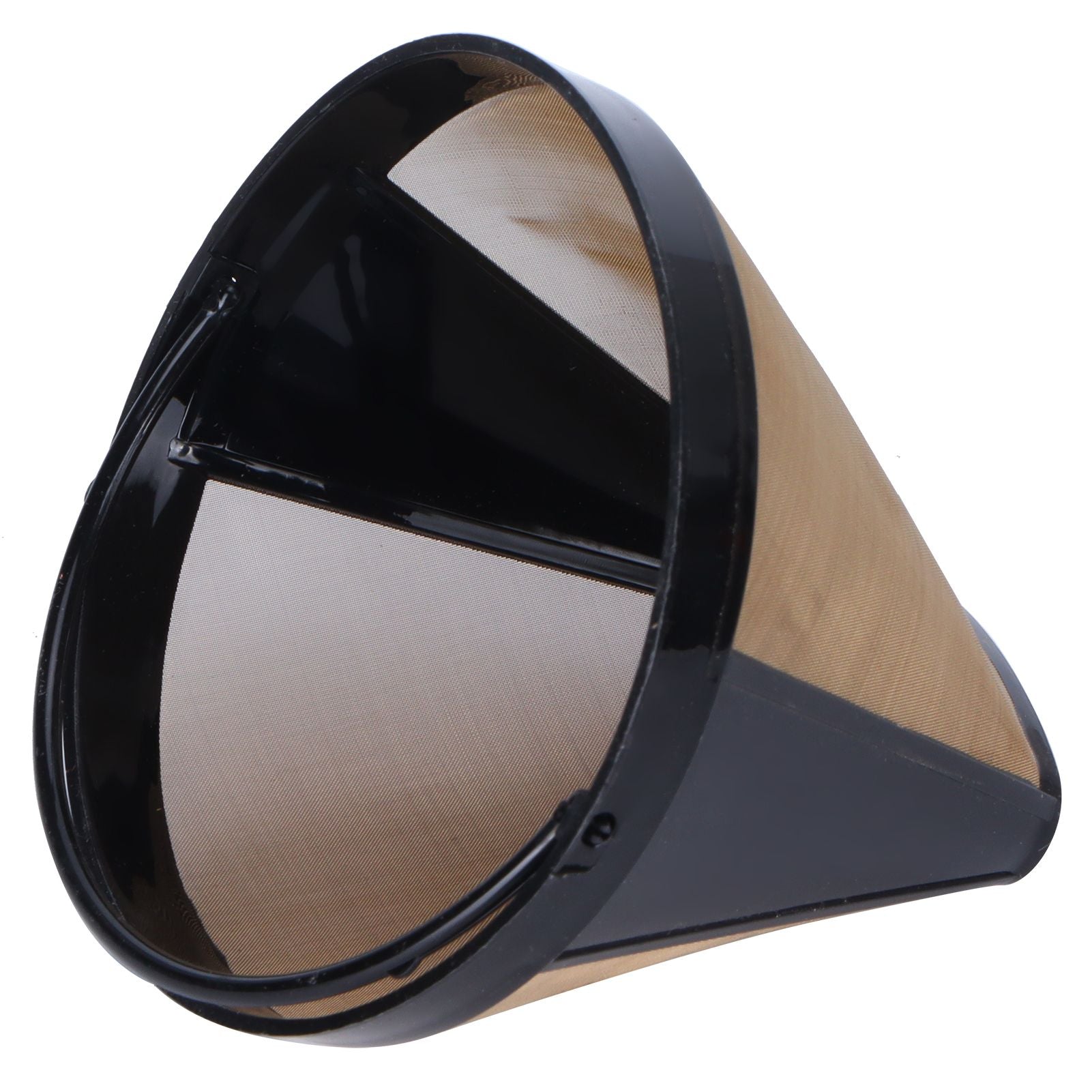 Stainless Steel Coffee Filter Coffee Machine Reusable Cone Coffee Filter Strainer Gold