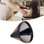 Stainless Steel Coffee Filter Coffee Machine Reusable Cone Coffee Filter Strainer Gold