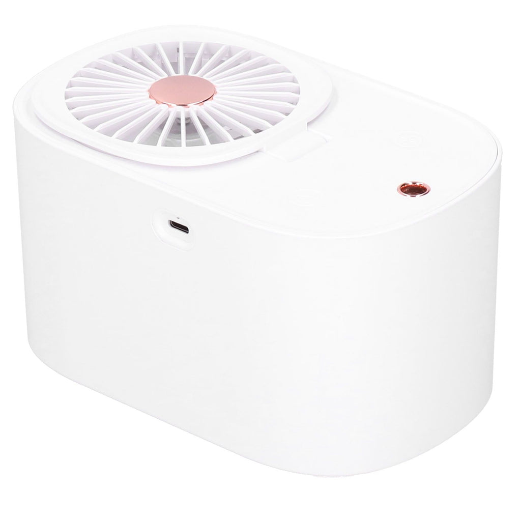 90 Degree Folding Electric Fan 2 in1 Portable Humidifying Electric Fan for Home OfficeWhite