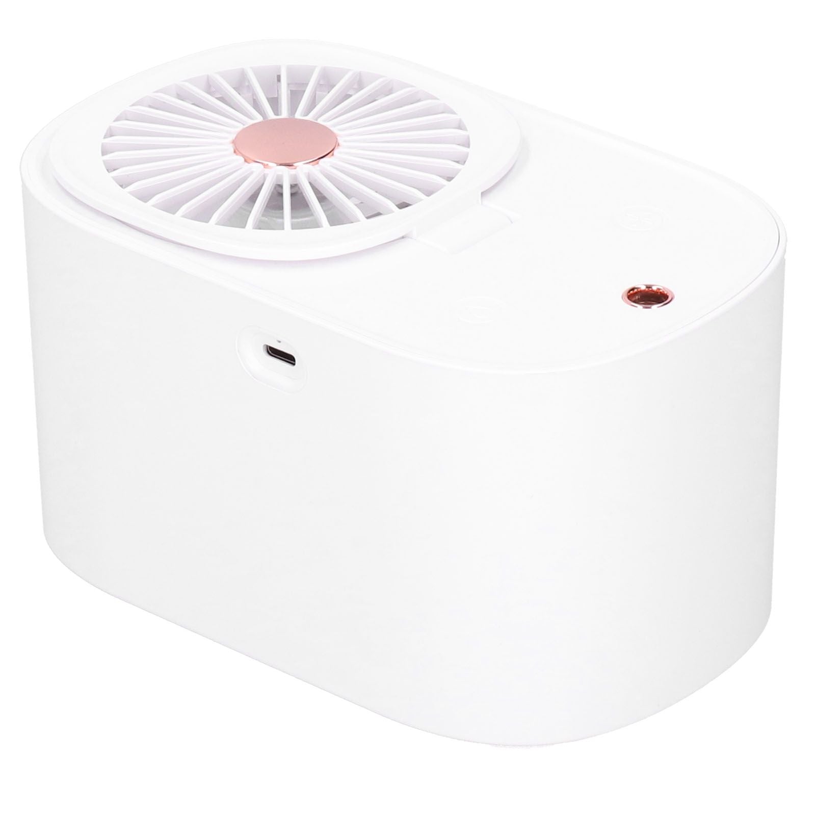 90 Degree Folding Electric Fan 2 in1 Portable Humidifying Electric Fan for Home OfficeWhite