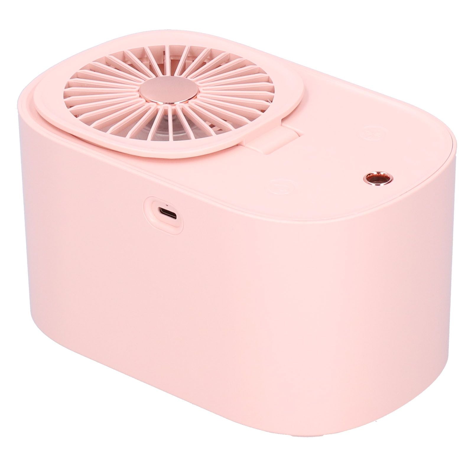 90 Degree Folding Electric Fan 2 in1 Portable Humidifying Electric Fan for Home OfficePink