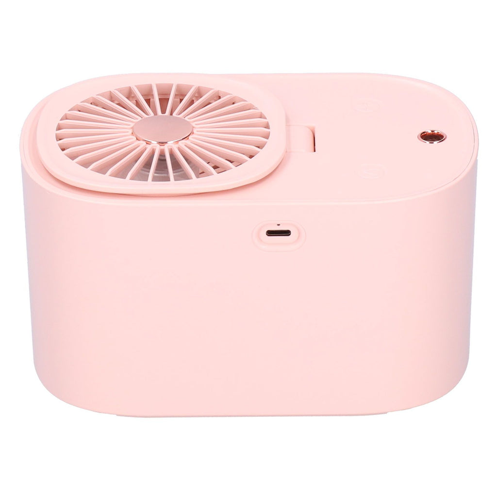 90 Degree Folding Electric Fan 2 in1 Portable Humidifying Electric Fan for Home OfficePink