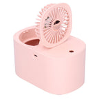 90 Degree Folding Electric Fan 2 in1 Portable Humidifying Electric Fan for Home OfficePink