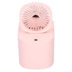 90 Degree Folding Electric Fan 2 in1 Portable Humidifying Electric Fan for Home OfficePink