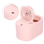 90 Degree Folding Electric Fan 2 in1 Portable Humidifying Electric Fan for Home OfficePink