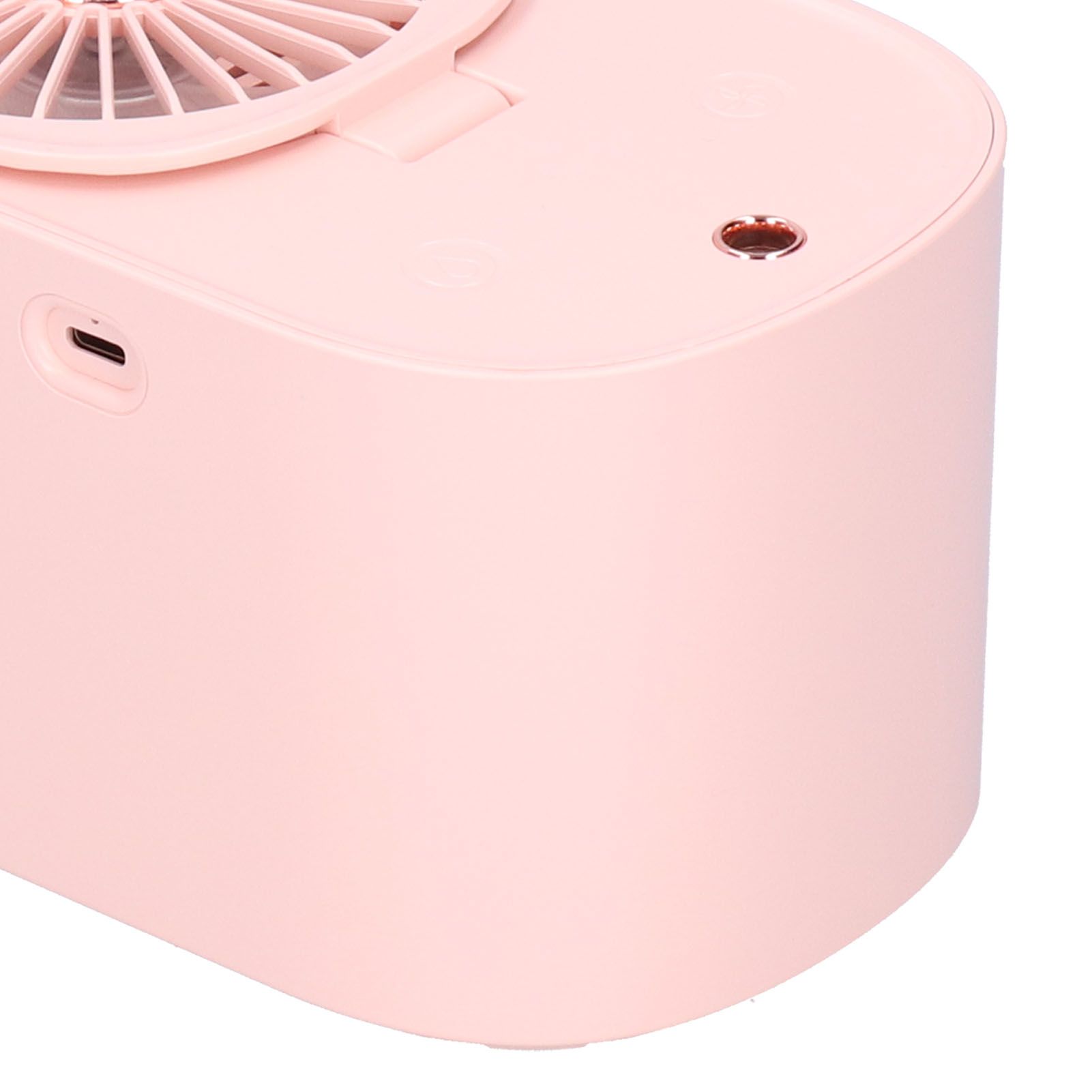 90 Degree Folding Electric Fan 2 in1 Portable Humidifying Electric Fan for Home OfficePink