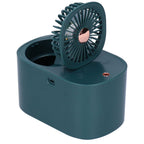90 Degree Folding Electric Fan 2 in1 Portable Humidifying Electric Fan for Home OfficeDark Blue