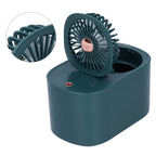 90 Degree Folding Electric Fan 2 in1 Portable Humidifying Electric Fan for Home OfficeDark Blue