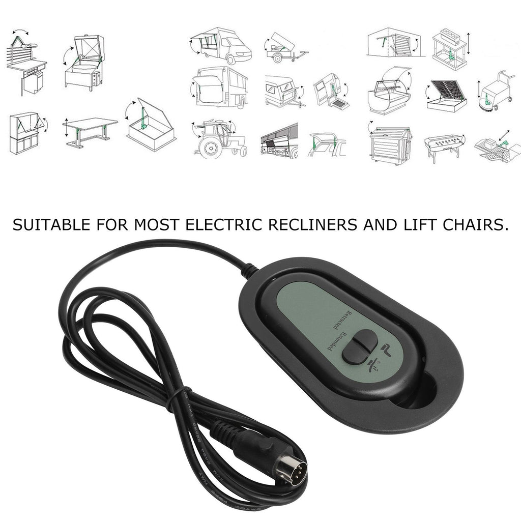 Electric Sofa Controller 2 Button Lift Chair Hand Control 5 Pin for Electric Recliner