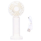 3‑Gear Adjustable Fan Portable Handheld Mobile Phone Holder Electric Fan for DormitoryWhite