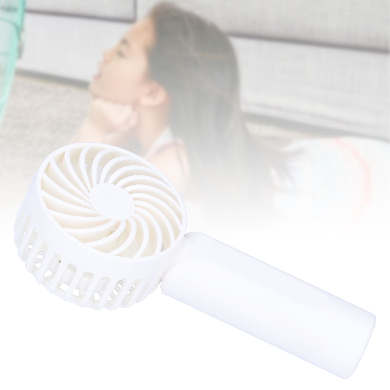 3‑Gear Adjustable Fan Portable Handheld Mobile Phone Holder Electric Fan for DormitoryWhite