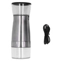 Stainless Steel Electric Grinder USB Charging Automatic Pepper Coffee Bean Crusher for Home Use