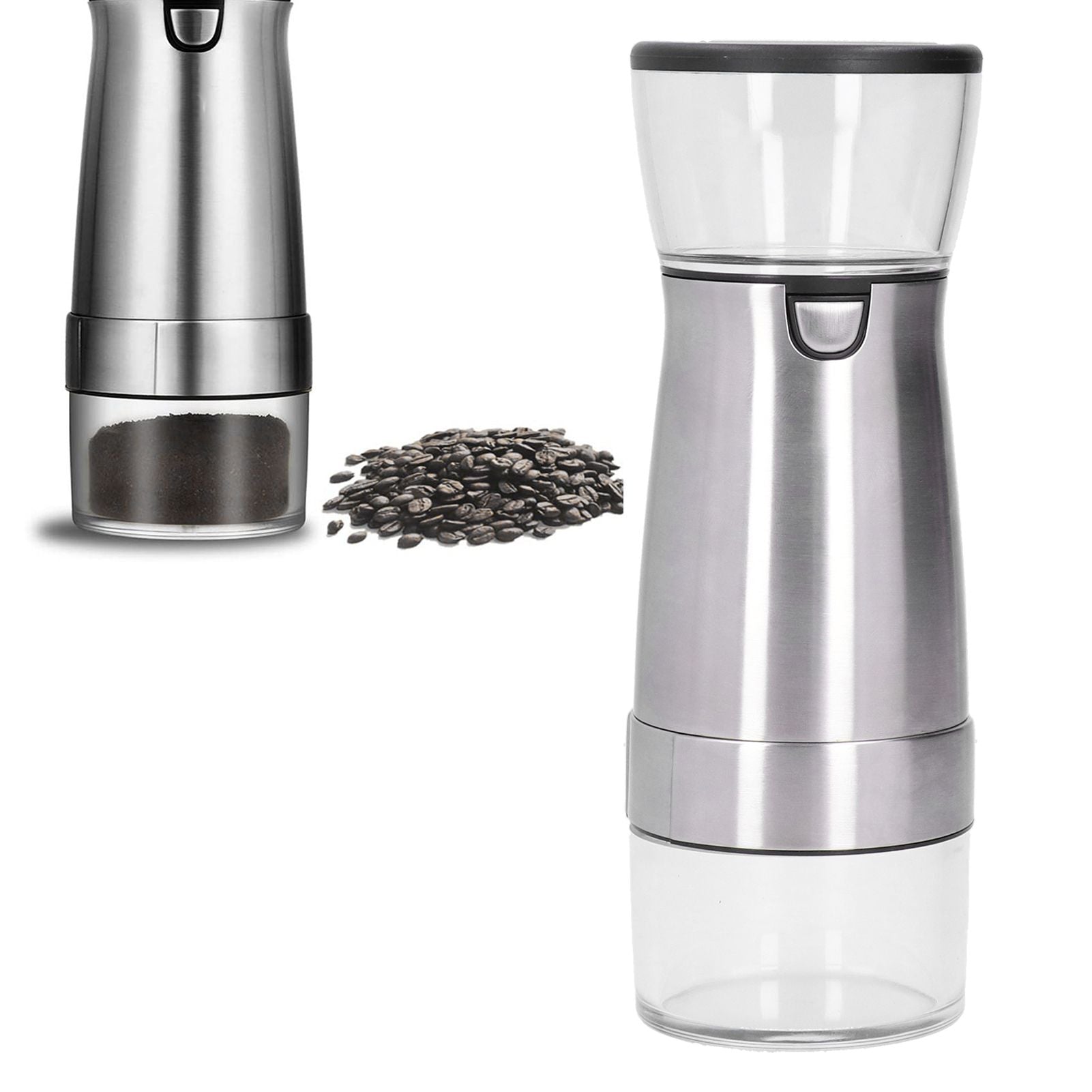 Stainless Steel Electric Grinder USB Charging Automatic Pepper Coffee Bean Crusher for Home Use