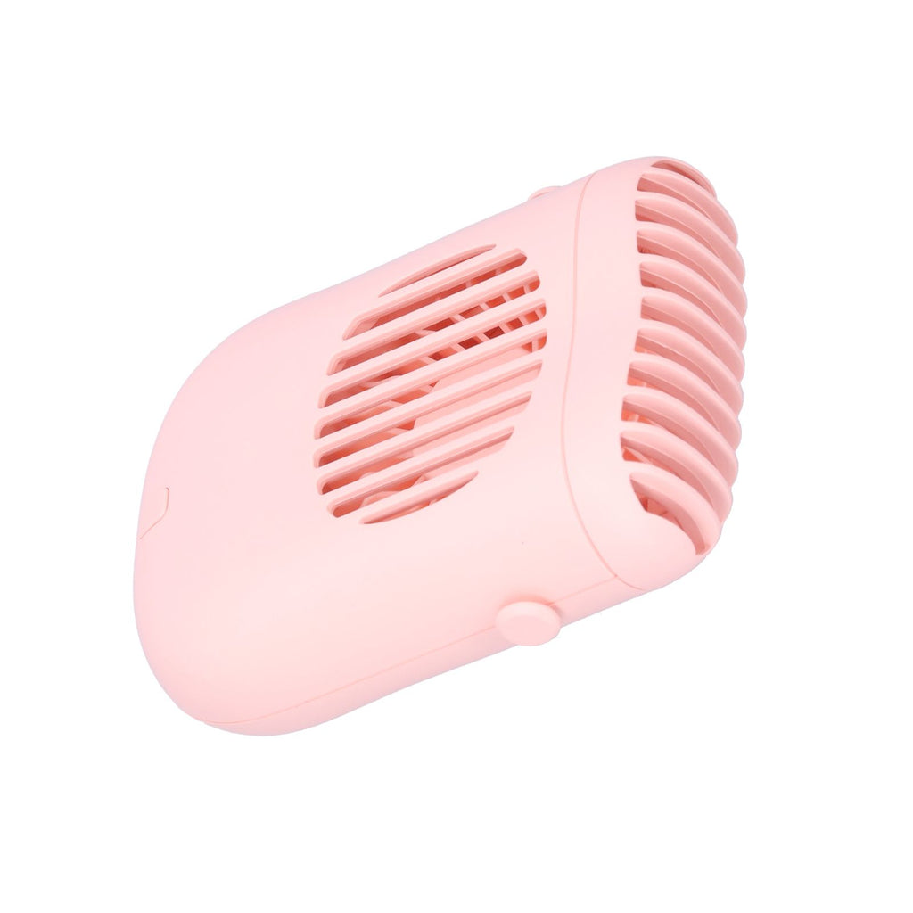Hand-Held Mini Fan USB Charging Waist Hanging Fan for Home Office Traveling Pink