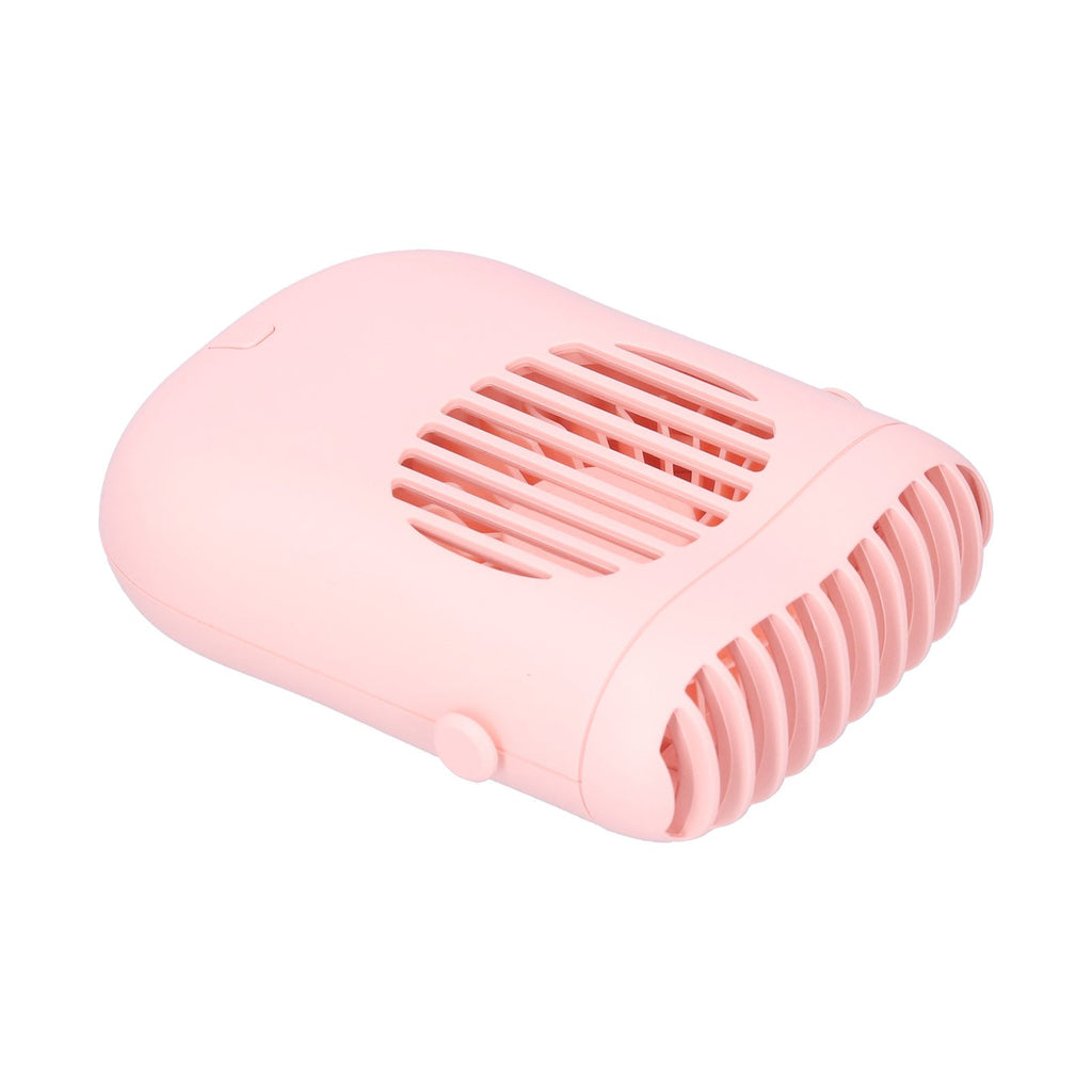 Hand-Held Mini Fan USB Charging Waist Hanging Fan for Home Office Traveling Pink